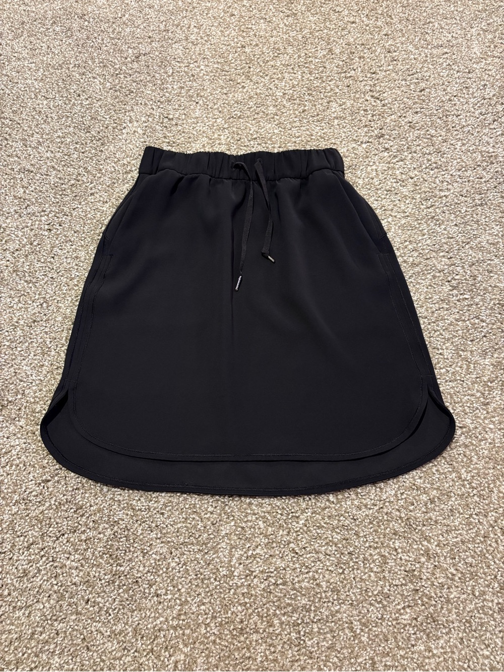 lululemon athletica Black Drawstring Mini Skirt